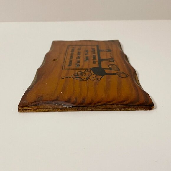 Vintage Wooden Art Bathroom Plaque Joke Sign Made in Canada - Picture 6 of 16